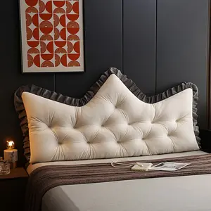 Large Ultra Soft Backrest Pillow European Style Reading Cushion Ergonomic Neck and Back Support Luxury Multifunctional Headboard Pillow for Bedroom Living Room Dorm Sofa Machine Washable All Season Home Decor met tres stopper festive  winter  decor