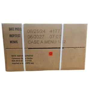 MRE "A" [2027] Case A [2027] 12 Meals 12-hour Rations 15,000 Calories Inspection Year 2027 Pack Year 2024 Factory Sealed 5+ Year Shelf Life