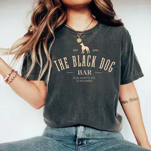 Comfort Colors Minimalist The Black Dog T shirt Unisex Concert Gift Idea For Friend Era Tour T-shirt Tops