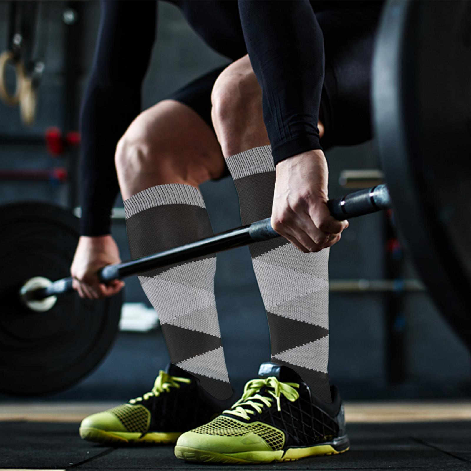 6 Pairs Calf Compression Socks for Women & Men – Power-Stride Calf Socks with Bold Patterned & Dots Design, Calf-Length Athletic Fit, Sweat-Fighting Breathable Comfort, Fierce On-Point Look for Running, Gym & Active Days Pastel