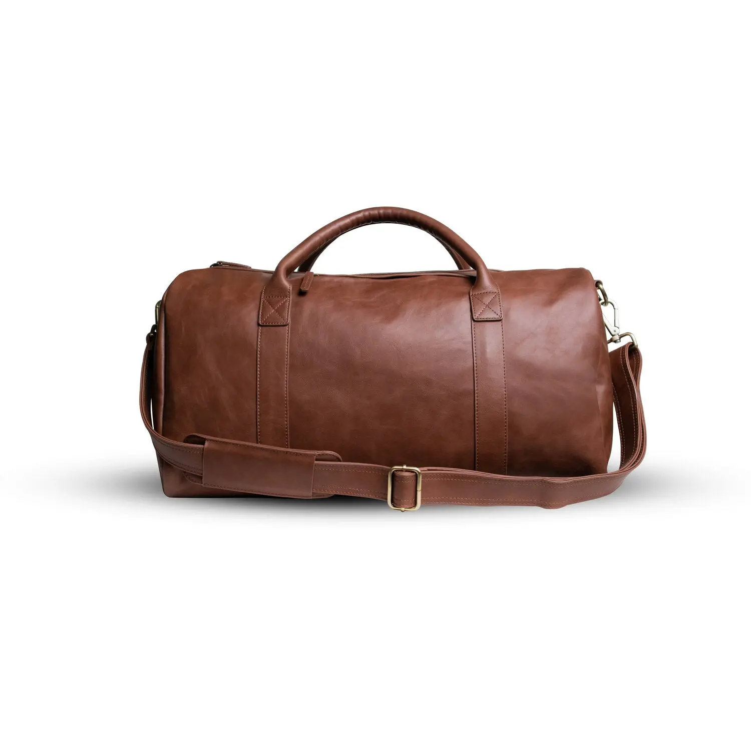 Memphis Weekender Bag - Full-Grain Leather Travel Duffel with Shoulder Strap, Hidden Pocket, Zipper | Premium Overnight Carry-On Bag for Getaways