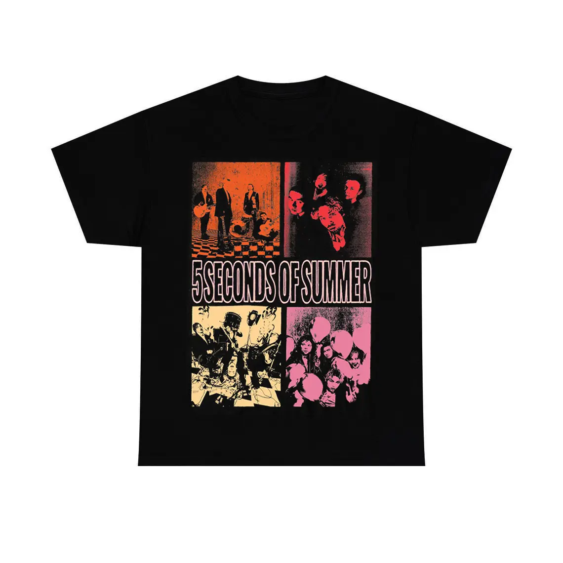 5 Seconds of Summer Graphic Shirt - Everyone's A Star! World Tour Tee, Luke Hemmings, Michael Clifford, Calum Hood & Ashton Irwin Energy, TikTok Viral Out