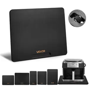 fathersdaygift VEVOR Appliance Slider, Medium 13x 16-inch, Rolling Sliding Tray with Silent Rubber Wheels Hollow Handle, Easy to Clean, Appliance Rolling Tray for Coffee Maker, Kitchen Countertop, Black