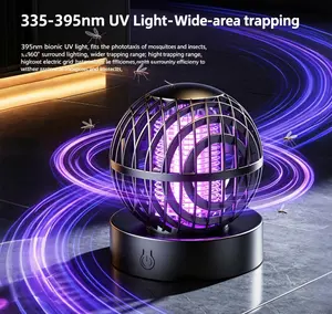 Spherical electric mosquito killer lamp, USB rechargeable household mosquito trap, portable mini insect killer, suitable for indoor and outdoor use, an ideal gift for dorms, homes, and camping.