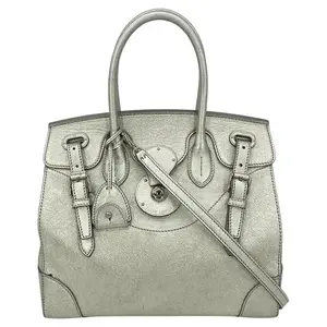 Pre-owned Ralph Lauren Leather Shoulder Bags Silver Rickey Bag