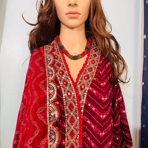 3piece pakistani cotton Anarkali Set ( Final SALE NO RETURN / REFUND )