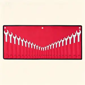 Professional Combination Wrench Set with Roll-up Pouch| SAE & Metric Sizes for Household, Garage, and Auto Repair| 24-Piece All-Purpose Tool Kit for Car, Truck, Boat, and Emergency Travel Use