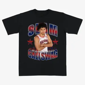 SLAM "Cali Swag Brayden Burries" Basketball Graphic T-Shirt – Arizona Inspired College Basketball Fan Tee with Bold Athlete Design