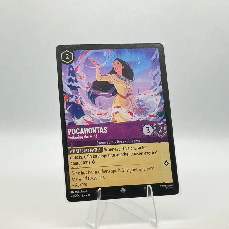 Lorcana POCAHONTAS Following the Wind SUPER RARE
