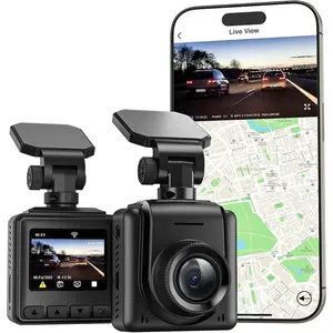 Dash Cam WiFi 2K,Support External GPS, Car Camera with APP, Front Dash Camera for Cars, Mini Dashcams with Night Vision, 24 Hours Parking Monitor, G-Sensor
