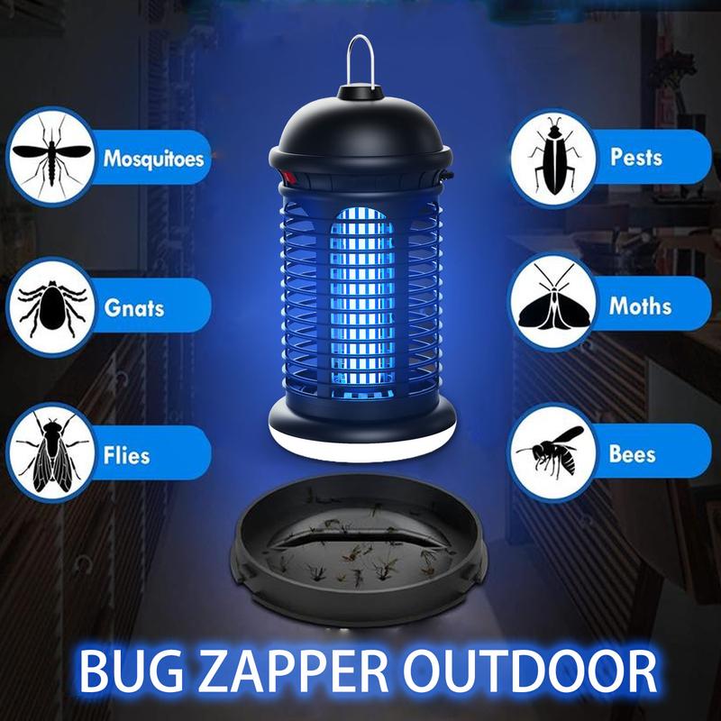 Electric Mosquito Zapper Outdoor Indoor, Bottom LED light Bug Zapper Fly Trap Insect killer for Summer Home, Backyard, Patio, Garden, New year and christmas gift