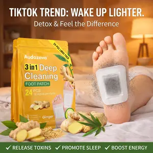 24PCS Ginger Infused Foot Patches, 3-in-1 Foot Care Pads, Natural Formula Soothing Patches for Relaxation & Restful Sleep, Daily Comfort Foot Pads