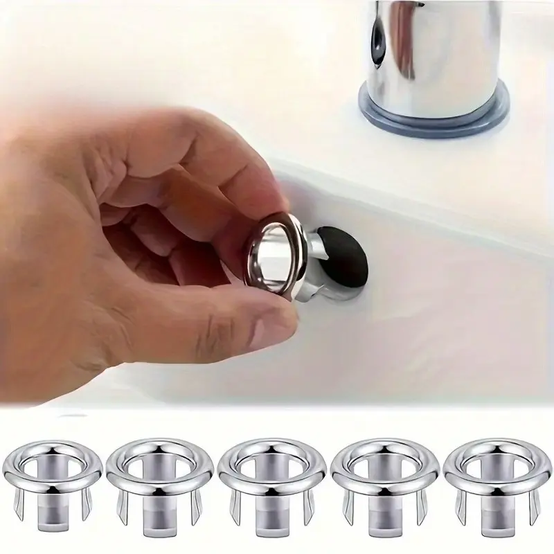 Sink Overflow Ring Set, Kitchen Bathroom Accessories, Basin Overflow Cover, Washbasin Sink Overflow Cover - Perfect for Kitchen and Bath