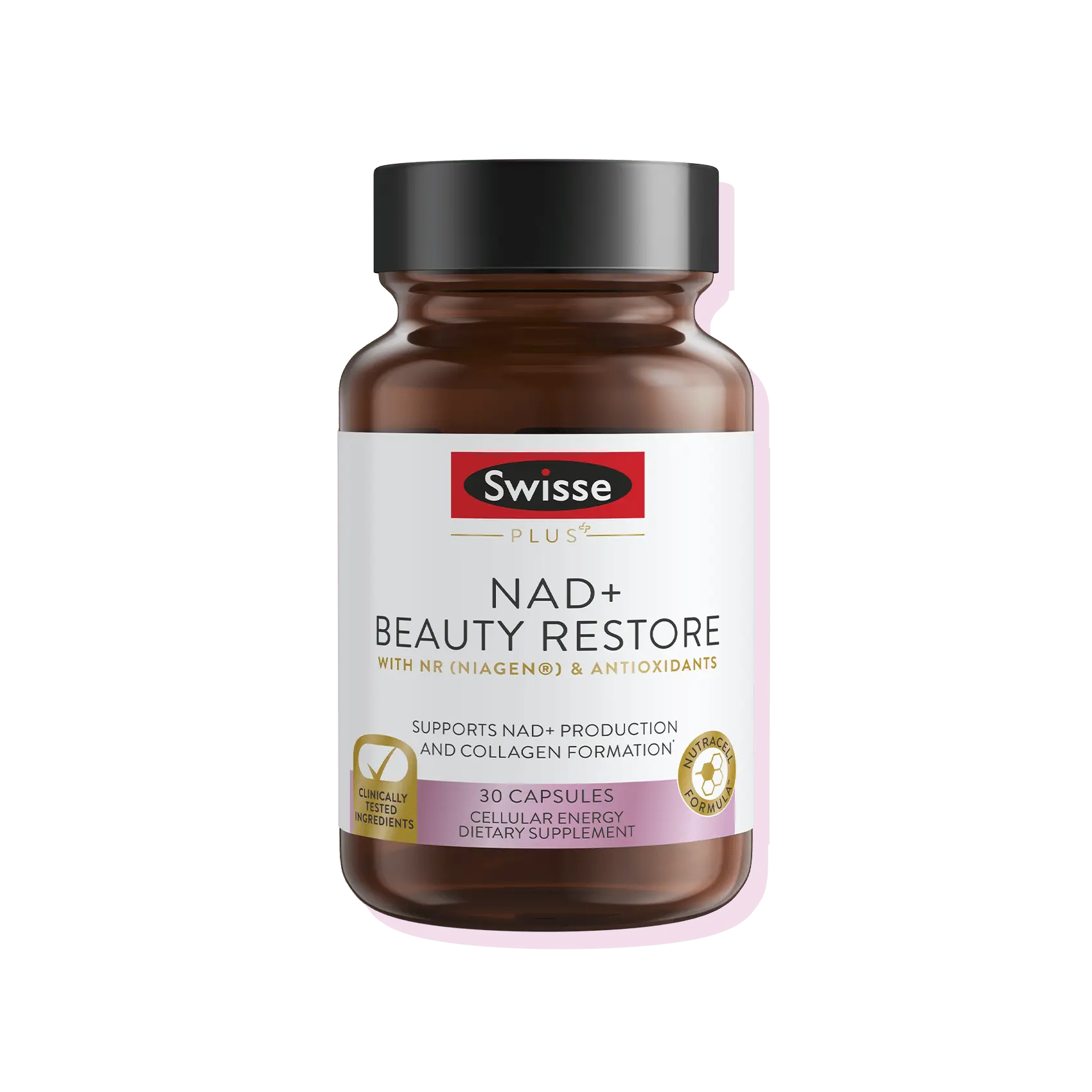 Swisse NAD+ Beauty Restore - Supports Collagen Formation, Skin Elasticity & Anti-Aging Supplement - Clinically Tested Ingredients
