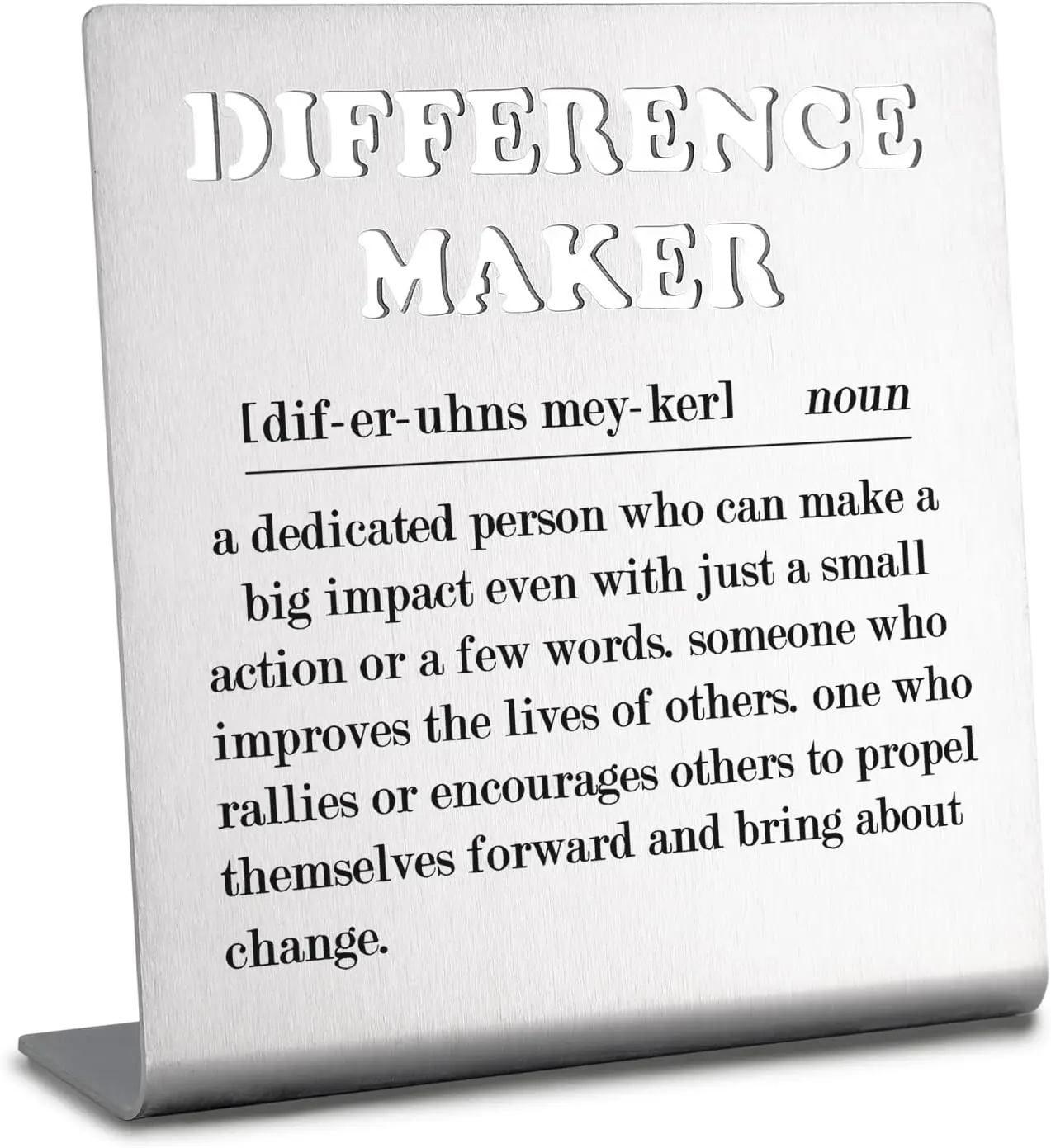 Difference Maker Sign Thank You Gift for Women Teacher Mentor Coach Boss Manager Inspirational Desk Decor Teacher Retirement Gifts for Women Difference Maker Gift Office Desk Shelf Decor bke4