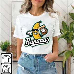 Funny Shirts Let's Go Bananas Shirt Cute Banana Shirt, Savanna Bananas Fan, Banana Shirt, Banana Lover Shirt, Banana Team Gift, Yellow Banana Oversized Tshirts,Spring/Summer Graphic Tees Women Tops men's graphic tee