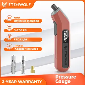 ETENWOLF Probe T300 Plus Tire Pressure Gauge 200 PSI, Digital Tire Gauge with Bright LED Display, Tire Gauges for Tire Pressure Calibrated Measuring Tool Accurate Heavy Duty Durable