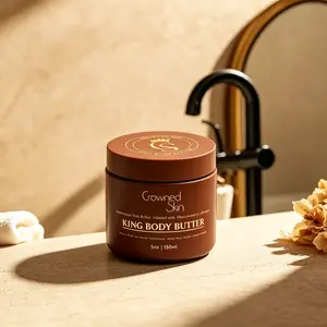 KING BODY BUTTER with Shea Butter & Jojoba Oil - Deep Hydration & Skin Nourishing - Non Greasy Daily Skin Care for Men