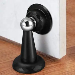 Magnetic Door Stopper, No-drilling Door Stopper with Double Sided Tape, Wall & Floor Mounting Door Stopper, Door Hardware for Home & Office
