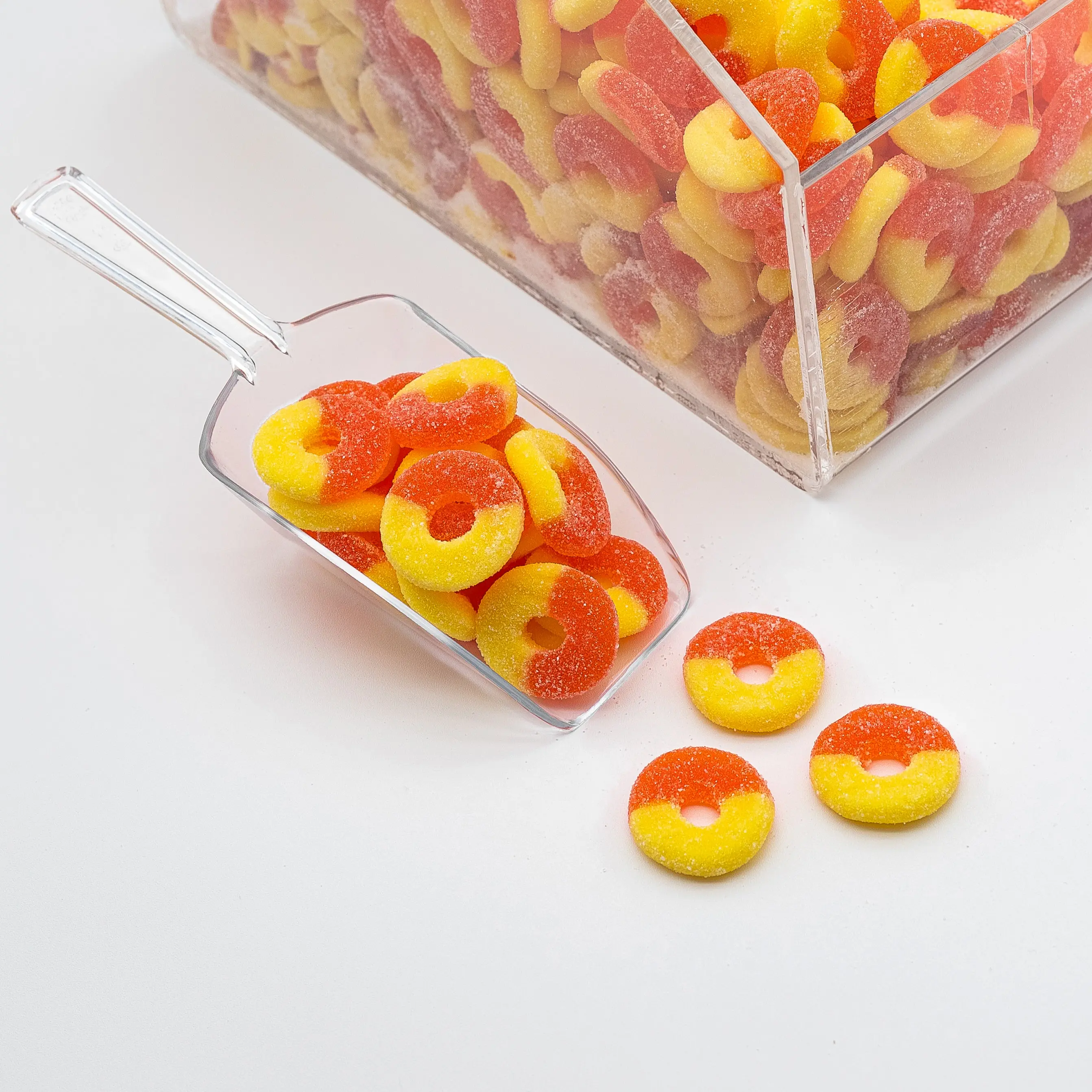 Peach Rings - Sweet Soft Chewy Gummy - 4oz 8oz 1 lb Candy Bag