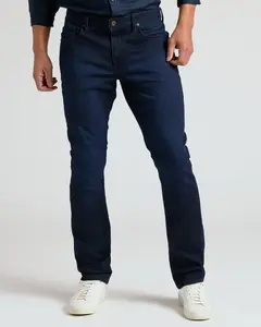 Indigo Wash Straight Comfort Stretch Jeans