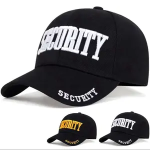 ROTHCO Security Guard Deluxe Low Profile Cap - Professional Security Guard Hat, Embroidery Raised 3-D Security Insignia Hats With Adjustable Fit, Hook And Loop Closure Caps, Hats Ideal For Security Guard Personally