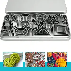 30-Piece Stainless Steel Cookie Cutter Set, Various Shapes, Durable and Reusable, Ideal for DIY Baking Decorations, Perfect for Home Bakers