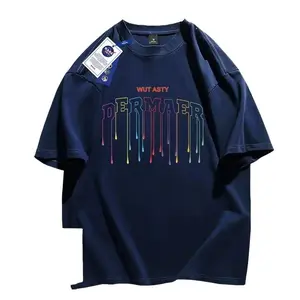 Heavy Cotton Oversized Tee – Trendy 5-Point Sleeve Streetwear