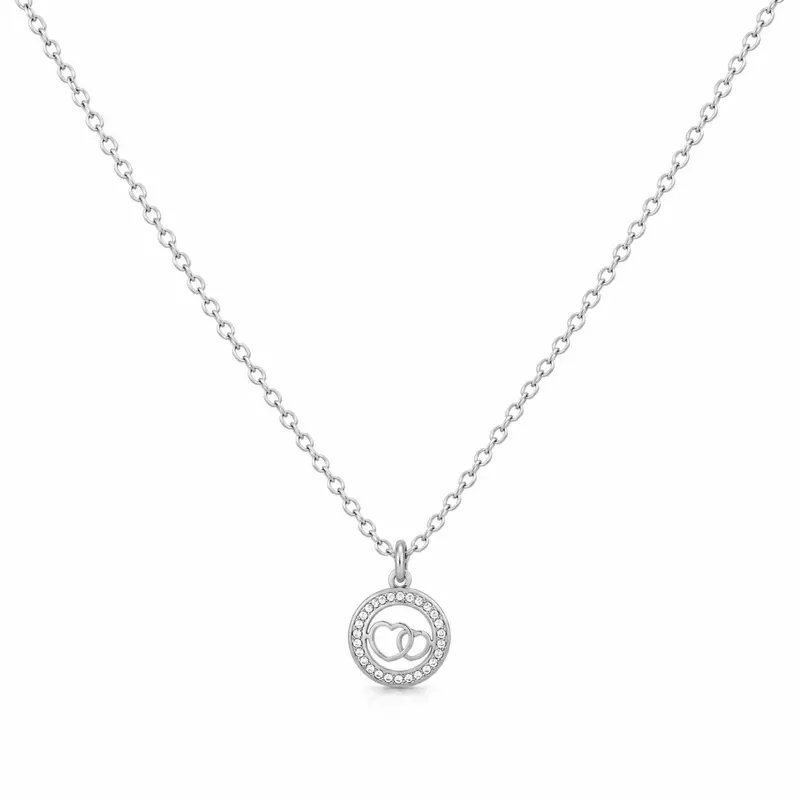 HANORA Timeless Elegance Necklace with Sparkling Cubic Zirconia Accents 16-inch Chain & 2-inch Extender Finish for Everyday Wear