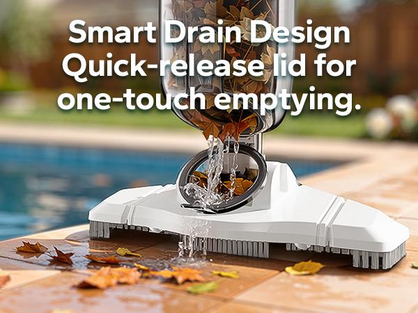 POOLHACKER Cordless Handheld Pool Vacuum for Above Ground Pool & Inground Pools,Pool Vacuum Cleaner Flexible Head for Curved, 18.5 GPM Strong Suction, 1-Click Debris Emptying, Rechargeable