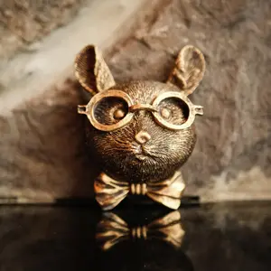 Creative Artistic Animal Head Design Wall Decor, 1 Count Handmade Resin Wall Ornament, Wall Hanging Decor for Home Living Room Bedroom Office Figurine Decoration