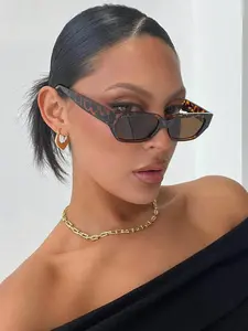 Women's Trendy Tortoiseshell Sunglasses, Vintage Casual Sunglasses for Everyday Use, Fashion Accessories for Outdoor Activities