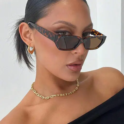 Women's Trendy Leopard Pattern Sunglasses, Vintage Casual Sunglasses for Everyday Use, Fashion Accessories for Outdoor Activities, Stylish Glasses, Summer Sunglasses, Fashionable Sunglasses, Trendy Styling Sunglasses