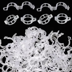 50 count Plastic Support Clips - Tomato Clips for String Trellis, Grape Vine Clips for Garden Netting Climbing , Secured Plastic  Clip for Fixing Stem and Vine (50, White)