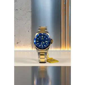 Invicta 30481 Womens Pro Diver 38mm Two Tone Blue Dial Screw Down Crown 100M Watch
