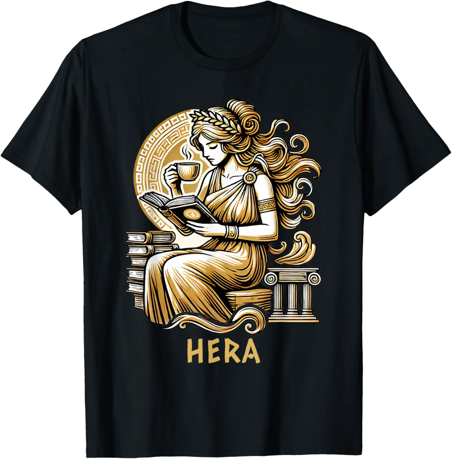 Goddess Hera Bookish Coffee Lover Ancient Greece T-Shirt - Joelalbe Shop 54B0DW4HFX5Z