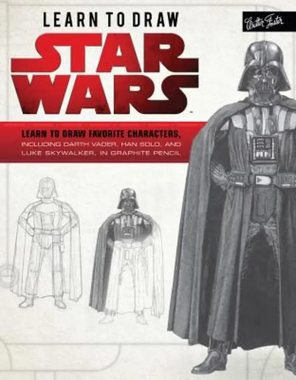 USED Book - Learn to Draw Star Wars: Learn to Draw Favorite Characters, Including Darth Vader, Han Solo, and Luke Skywalker, in Graphite Pencil by Walter Foster Creative Team (Paperback) - english