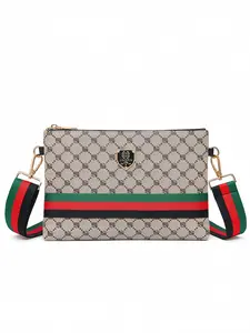 Men's Wrist Strap Crossbody Bag, Fashion Versatile Shoulder Bag, Large Capacity Portable Printed Side Pocket, Stylish Daily Use