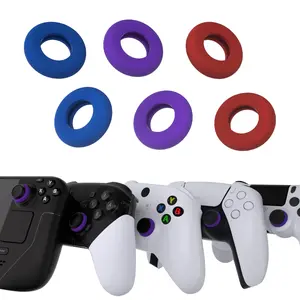 PlayVital 3 Pairs Silicone Precision Rings for PS5, for PS4, for Xbox Series X/S, Xbox One, Xbox 360, for Switch 2 Pro - 3 Different Strengths, Aim Assist Target Motion Control Rings