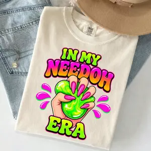 Comfort Colors In My Needoh Era Shirt, Neon Retro Graphic Tee, Sensory Toy Shirt, Funny Stress Ball Tee, Unisex Short Sleeve Tee, Crewneck Top