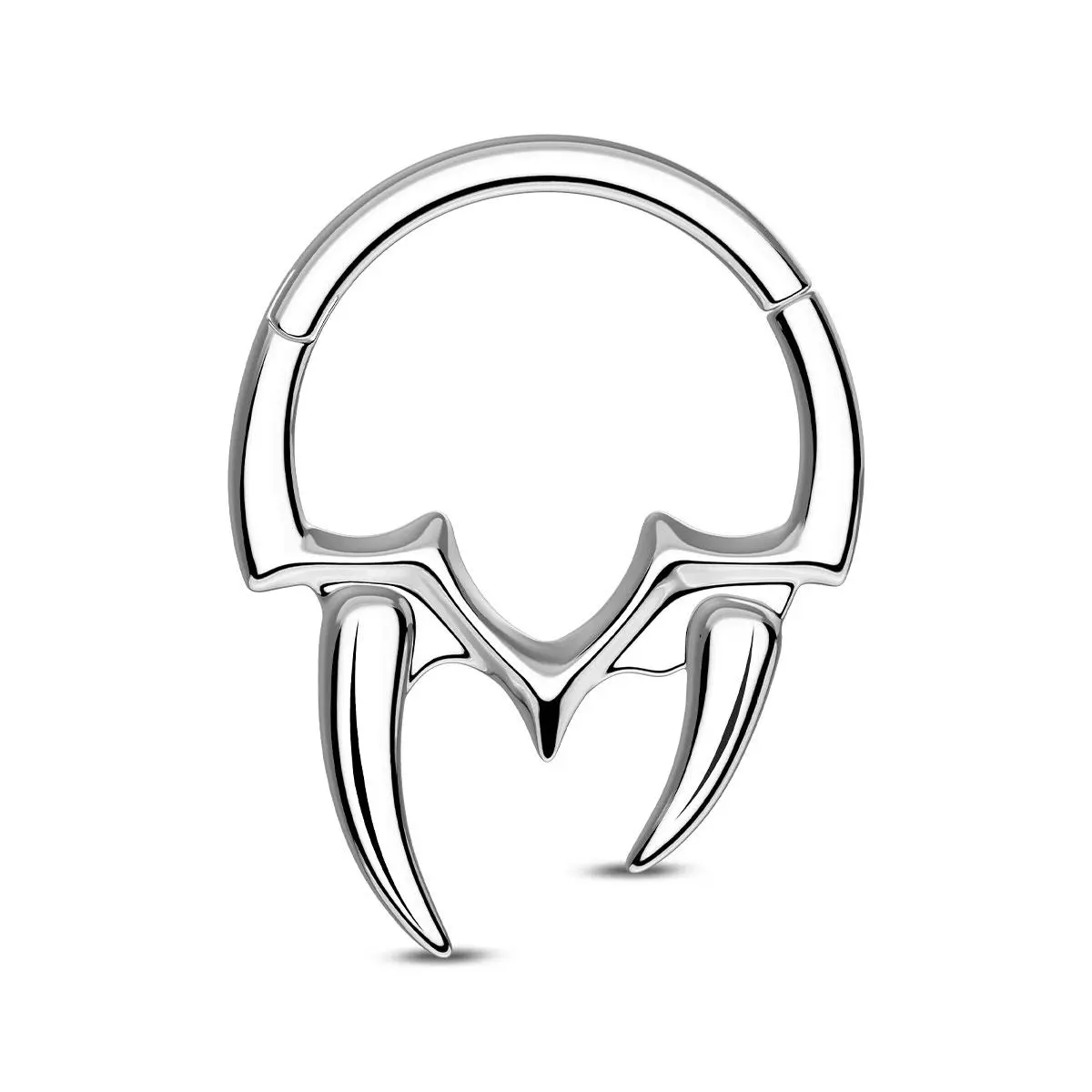 OUFER 16G Hinged Segment Clicker Septum Ring - Unique Tusk Shape Body Jewelry for Piercings Accessories