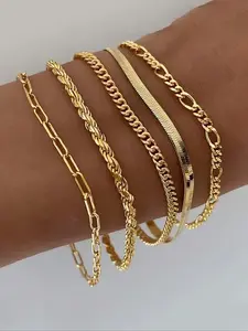 Women's Hand Chain Bracelet Set, Fashionable Alloy Jewelry Accessories, Casual Style All-Season Gift for Women, Stackable Bracelets