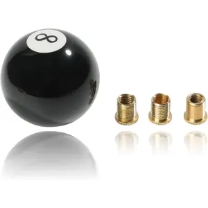 Shift Knob Manual Gear,Round Shift Knob Acrylic Gear,4 5 6 Speed Universal Shifter Knobs with 3 Adapters,Fit for Manual Car For M 8 * 1.25,M 10 * 1.25,M 10 * 1.5,M 12 * 1.25 (Black8)