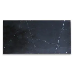 Nero Marquina 3x6 Subway Tile Polished/Honed