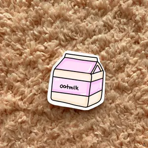 Oatmilk Carton Sticker (Glossy or Holographic)