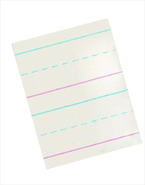 School Smart 085336 Lined Newsprint Paper - 10.5x8 in, White, for Grade 2-10, Lined Paper