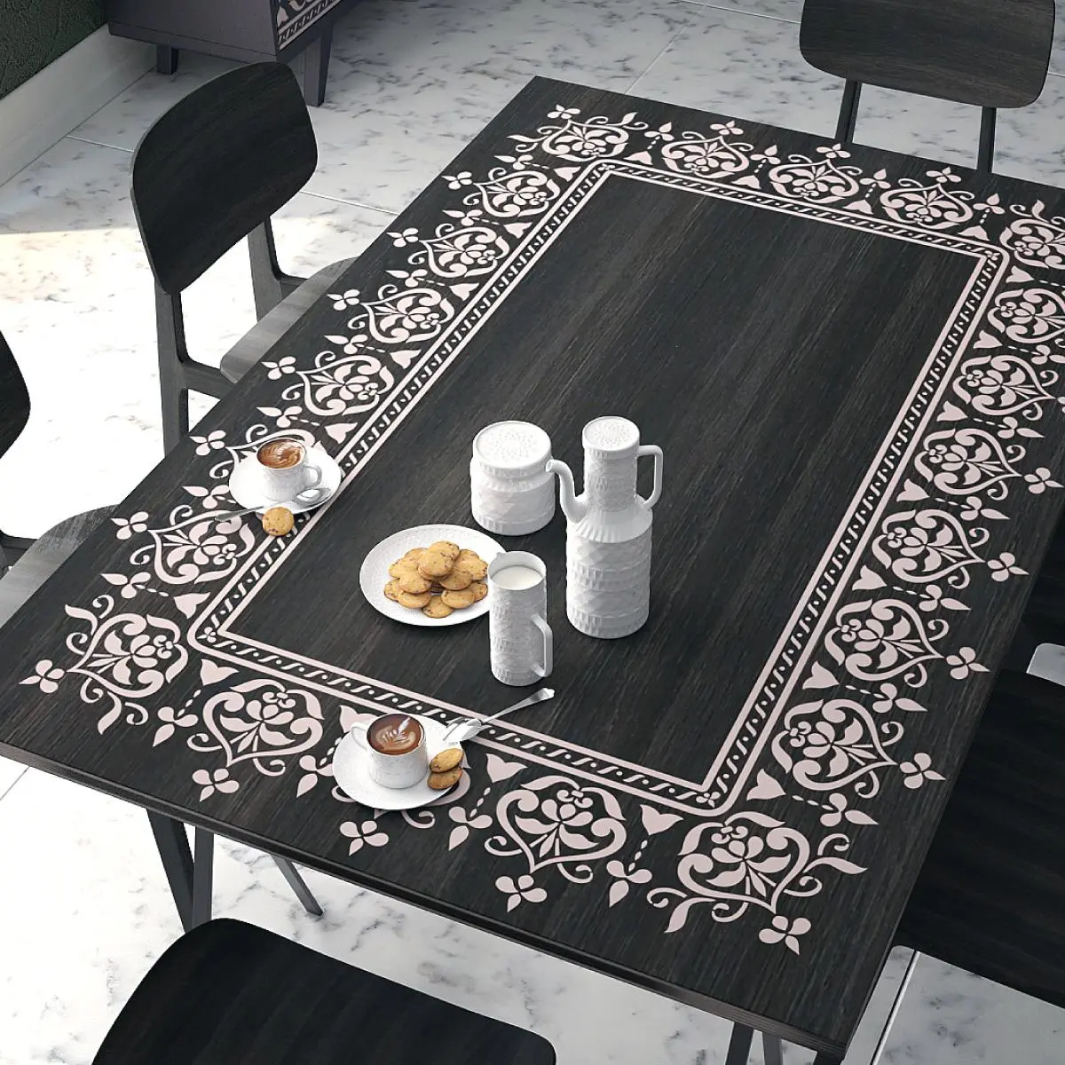 ROYAL - Border stencil - Furniture Stencil - Wall Stencil