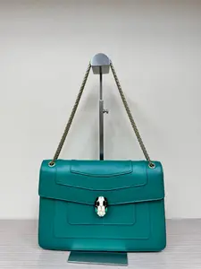 Pre-owned Bulgari leather Shoulder Bags Serpenti Forever Maxi Chain Crossbody Bag KY01696