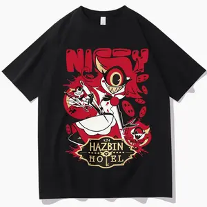 Hazbin  el Niffty Design T-shirt Man Woman Harajuku Short Sleeve O-neck Casual Shirt Gift H0K