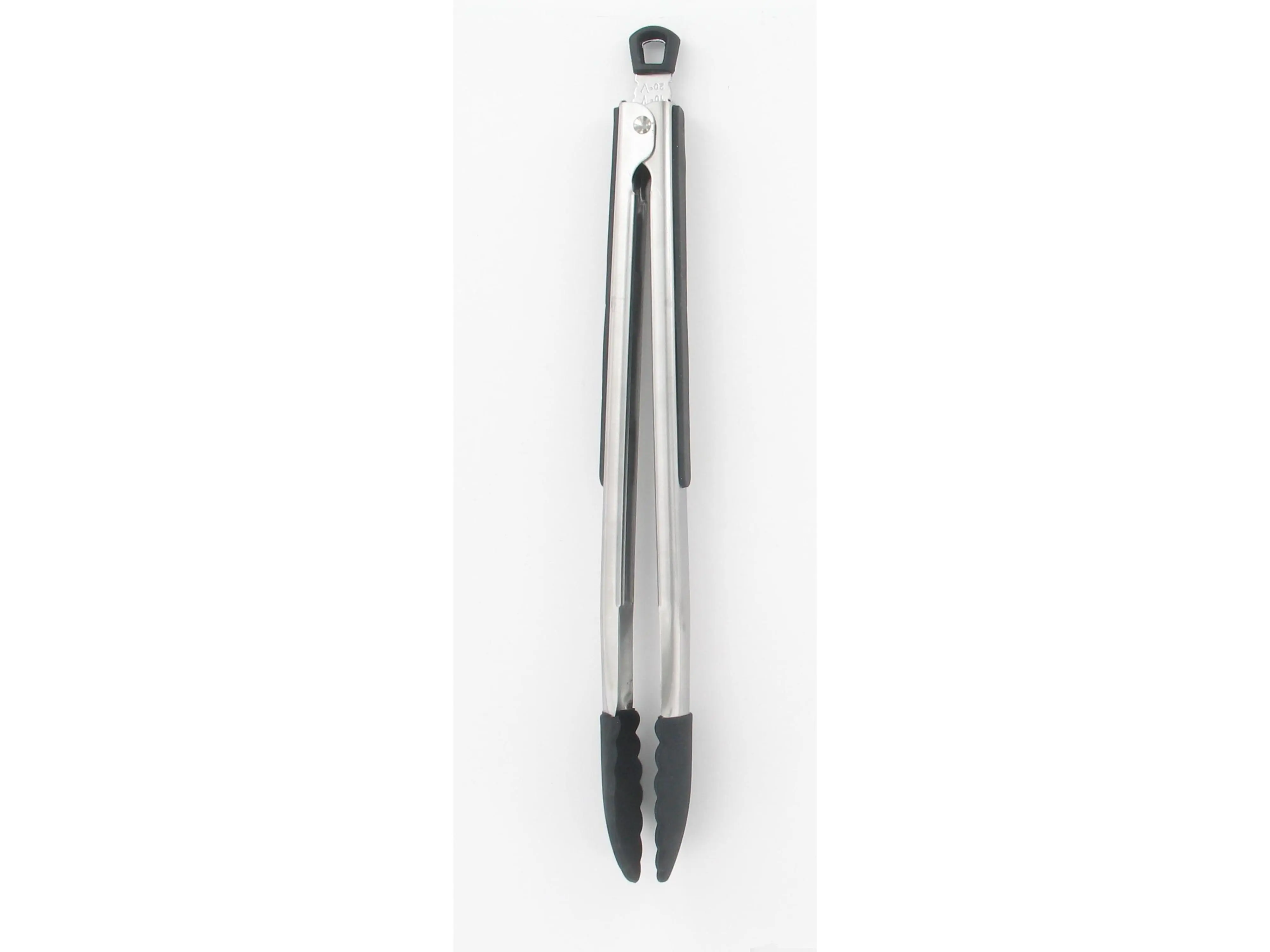 Farberware 6009313 Black & Silver Silicone-Stainless Steel Kitchen Tongs, Durable Kitchen Utensils for Cooking